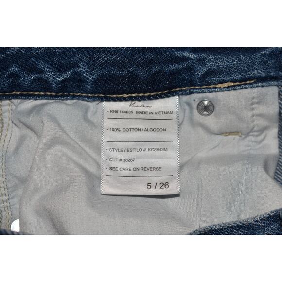 KANCAN $72 Effy‎ Mid Rise Distressed Boyfriend Jean Cropped Size 26 - Picture 3 of 3